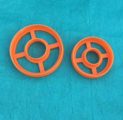 Circle Round donut center cut-out polymer clay cutter set basics Set of 2 - Create Along 