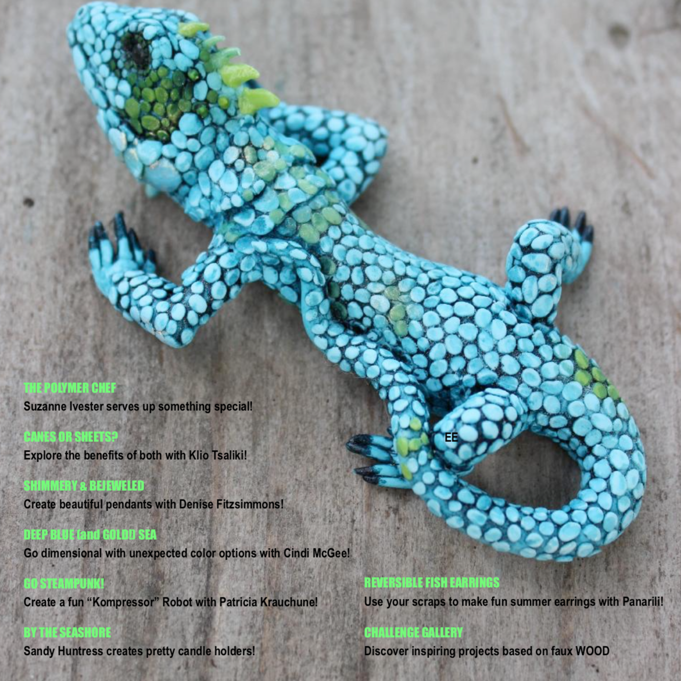 PCU August 2018 Polymer Clay Universe magazine download PDF tutorials - Polymer Clay TV tutorial and supplies