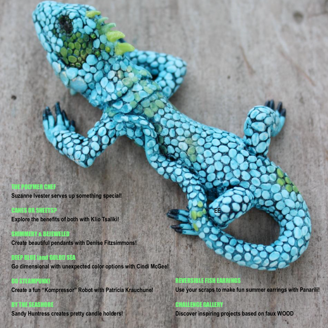 PCU August 2018 Polymer Clay Universe magazine download PDF tutorials - Create Along 