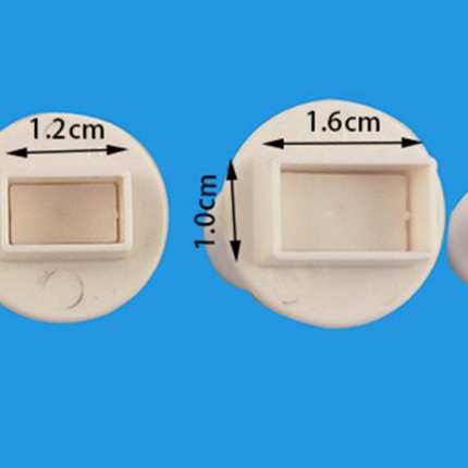 Mini Rectangle Plunger 4 graduated sizes Jewelry Sized polymer clay cutters - Create Along 