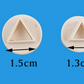 Mini Triangle Plunger Cutters Set of 4 graduated sizes for polymer clay - Polymer Clay TV tutorial and supplies