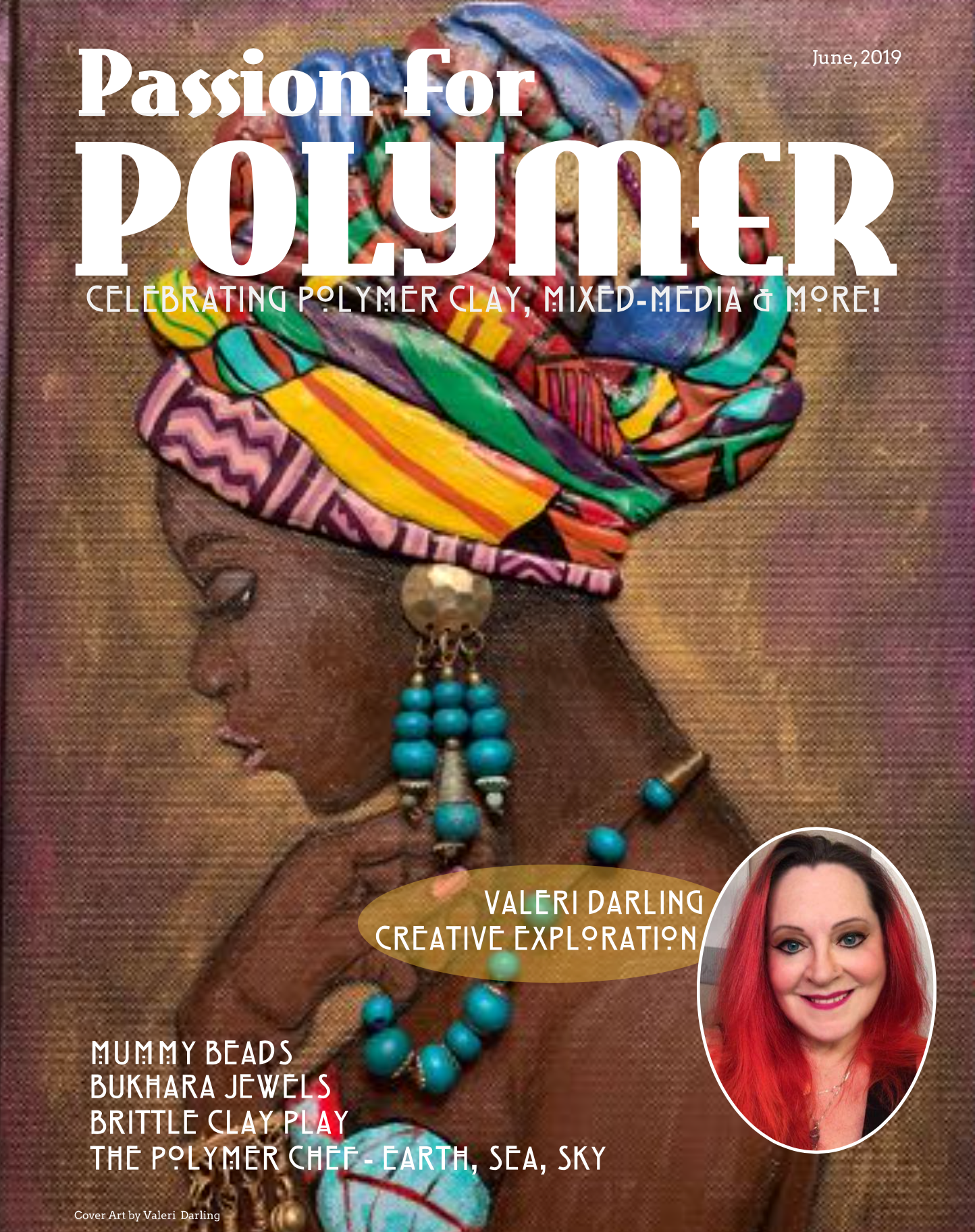 June 2019 Passion for Polymer Digital Download PDF magazine - Polymer Clay TV tutorial and supplies