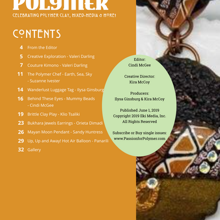 June 2019 Passion for Polymer Digital Download PDF magazine - Create Along 