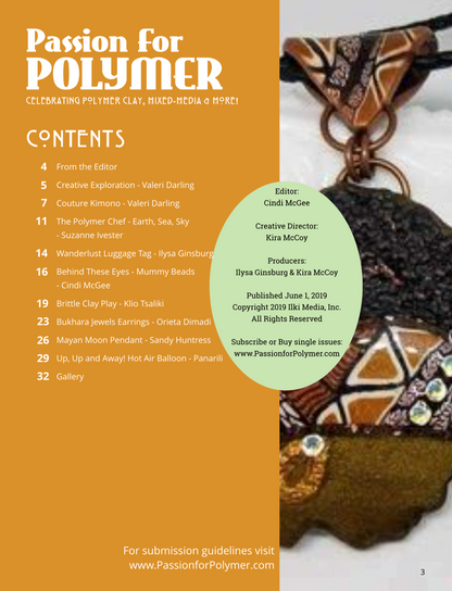 June 2019 Passion for Polymer Digital Download PDF magazine - Create Along 