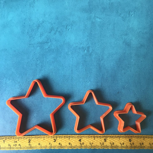 Stars Graduated set of 3 Cutters for polymer clay celestial