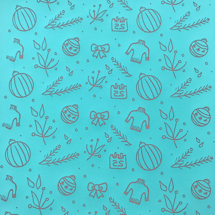 Sweater Weather Botanical Plant Tree Holiday Winter Silk Screen Stencil for Polymer Clay, Art Jewelry, Mixed Media - Create Along 