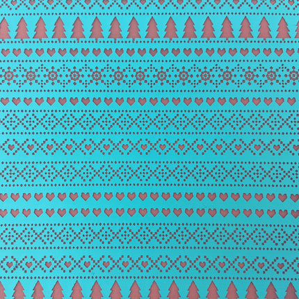 Winter Knit Holiday Christmas trees plants Silk Screen Stencil for Polymer Clay, Art Jewelry, Mixed Media