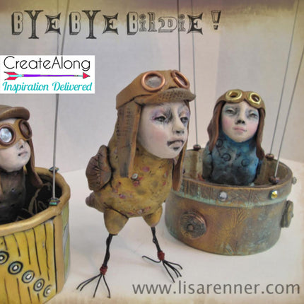 Bird Peeps Bye Bye Birdie online video class with Lisa Renner - Create Along 