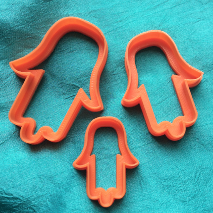 Hamsa Jewelry Sized set of 3 Hand of Fatima polymer clay Cutters - Create Along 