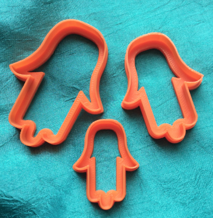 Hamsa Jewelry Sized set of 3 Hand of Fatima polymer clay Cutters - Create Along 