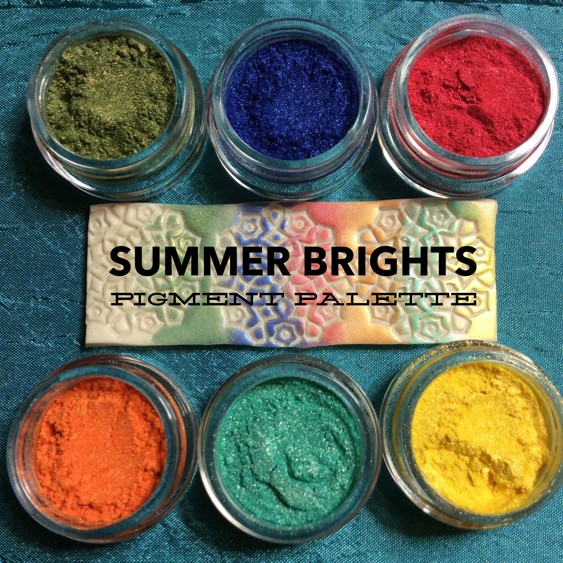 Pigments Mica Powders Summer Brights for Polymer Clay, Art Jewelry and  Mixed Media color shimmer