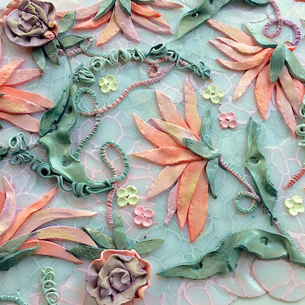 Make a Dimensional Organic Floral Crochet Polymer Clay Slab Online Workshop with Cindi McGee - Create Along 