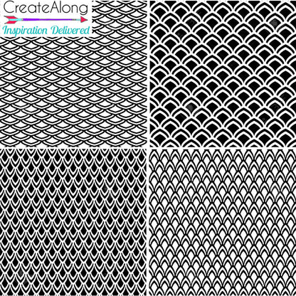 Silkscreen Stencil Dragon Scales for Polymer Clay and Mixed Media by Create Along - Polymer Clay TV tutorial and supplies