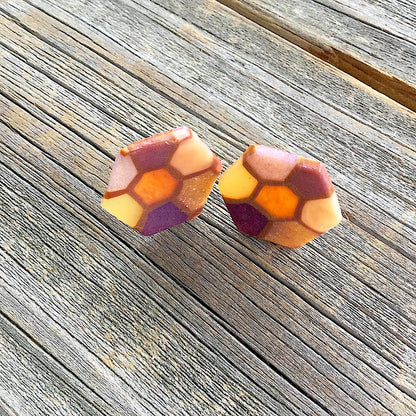 Hexagons Honeycomb bee polymer clay cutter set of 6 basics - Create Along 