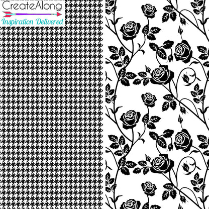 Silkscreen Hounds and Roses Stencil for Polymer Clay, Art Jewelry, and Mixed Media - Polymer Clay TV tutorial and supplies