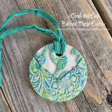Silkscreen Tooled Leather Faux Stencil for Polymer Clay and Mixed Media - Create Along 