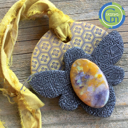 Cindi's Peacock Texture Mat Silicone rubber Stamp for polymer clay paper Gelli plate and resin - Create Along 