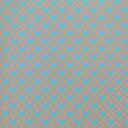 Rattan Hearts Valentines polymer clay silk screen stencil - Create Along 