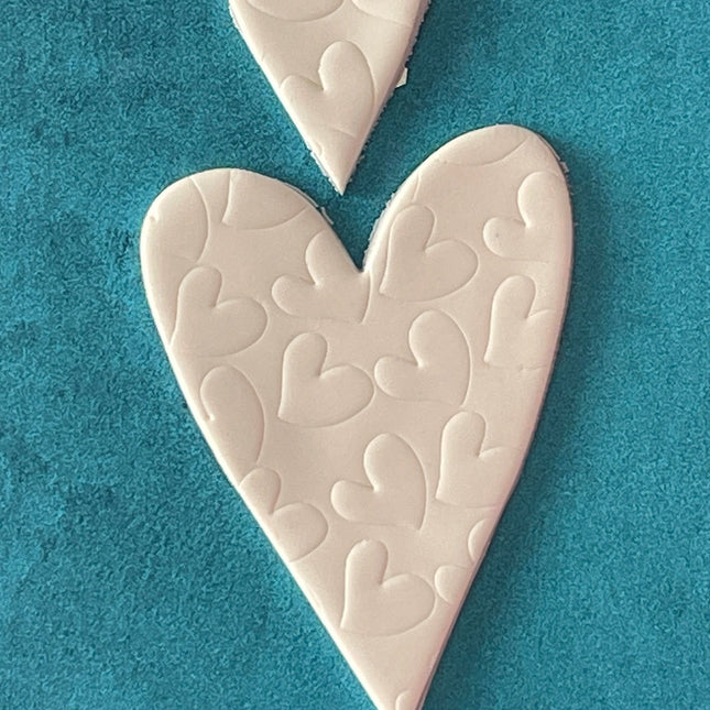 Wonky Heart, Polymer Clay, Stencil, texture - Create Along 