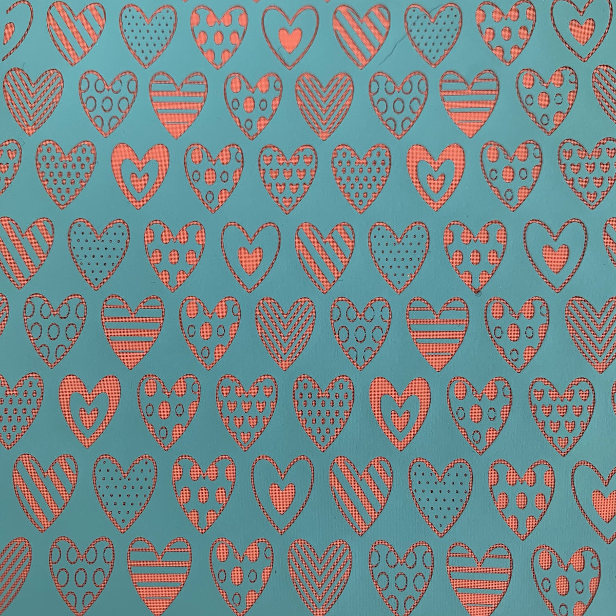 Silk Screen HeartDeco Stencil For Polymer Clay - Create Along 