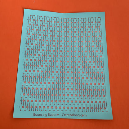 Silk Screen Bouncing Bubbles dots Stencil for Polymer Clay, Art Jewelry, Mixed Media - Create Along 