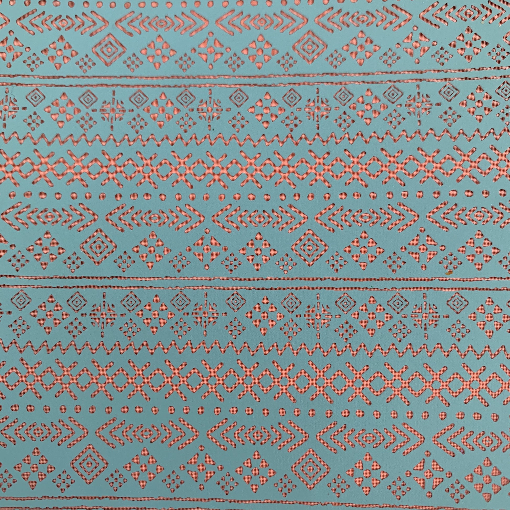 Silkscreen Tribal Textiles Stencil for Polymer Clay, Art Jewelry, and Mixed Media