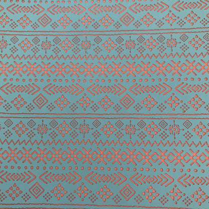 Silkscreen Tribal Textiles Stencil for Polymer Clay, Art Jewelry, and Mixed Media - Create Along 