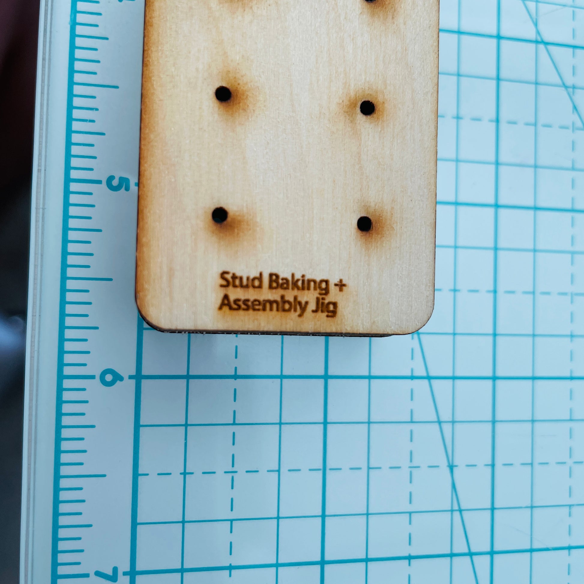 Stud earring assembly and baking jig tool support wood bake polymer cl ...