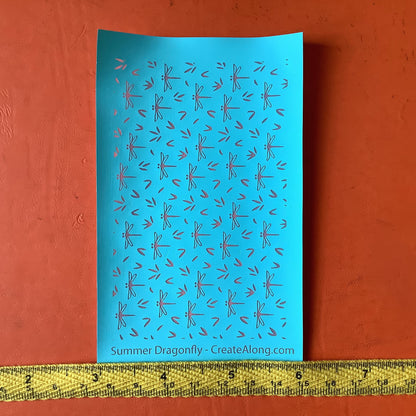 Summer Dragonfly Silkscreen For Crafting For Polymer Clay + Mixed Media - Create Along 