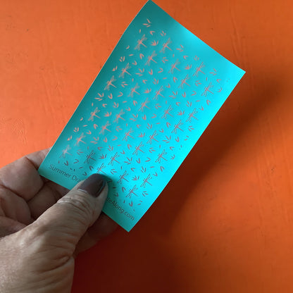Summer Dragonfly Silkscreen For Crafting For Polymer Clay + Mixed Media - Create Along 