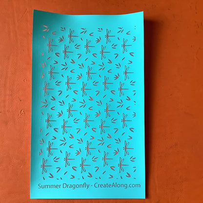 Summer Dragonfly Silkscreen For Crafting For Polymer Clay + Mixed Media - Create Along 