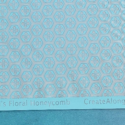 Cindi's Floral Honeycomb silkscreen polymer clay bee honey comb silk screen - Create Along 