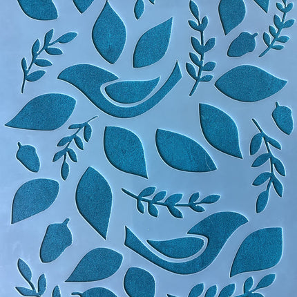 Clay Stencil Doves of Peace Mylar Stencil texture sheet for polymer clay earrings art jewelry mixed media - Create Along 