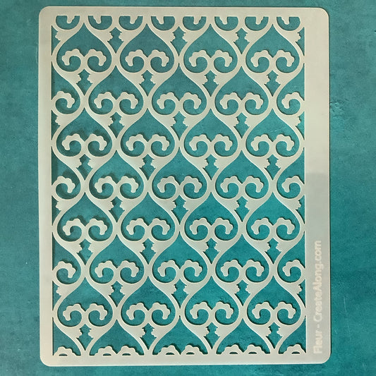 Clay Stencil Fleur Mylar Stencil texture sheet for polymer clay earrings art jewelry mixed media
