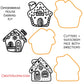 Christmas Gingerbread Holiday House Earring kit polymer clay cutter set and silkscreen stencil
