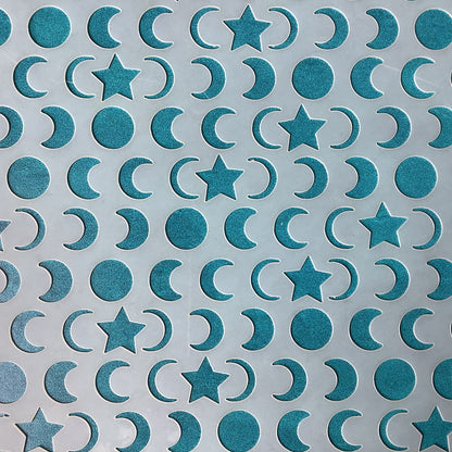 Clay Stencil Moon Mamba stencil mylar texture mat polymer clay pendant jewelry earrings ceramic paper mixed media - Create Along 