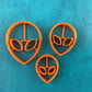 Aliens Among Us Jewelry Sized set of 3 Cutters for Polymer Clay and Mixed Media DIY