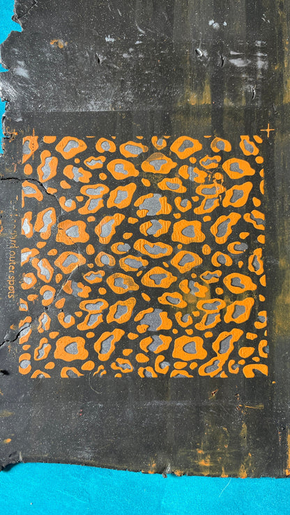 Layered silk screen stencil Large Leopard polymer clay pattern for earrings art decor journal covers silkscreen animal print - Create Along 