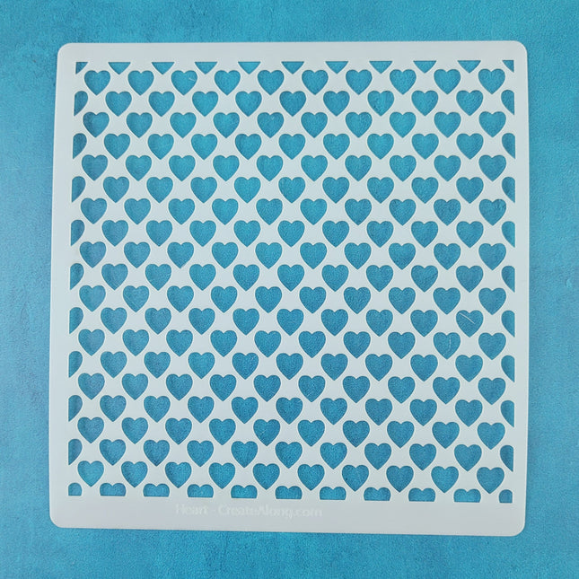 Stencil texture polymer clay jewelry crafting basic Heart pattern for Valentine's Day - Create Along 