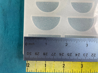 Half Semi Circle 1/4” thick Silicone Earring Jewelry Resin Concrete Clay Mold | polymer clay tools and supplies - Create Along 