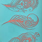 Silkscreen Cindi's Paisley Peacock Feathers polymer clay stencil