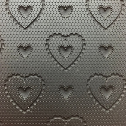 Love  Lace Net Hearts heart Rubber Stamp Texture Sheet Mat for polymer clay metal clay mixed media art - Create Along 