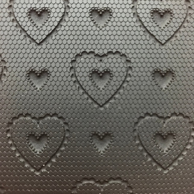 Love  Lace Net Hearts heart Rubber Stamp Texture Sheet Mat for polymer clay metal clay mixed media art - Create Along 