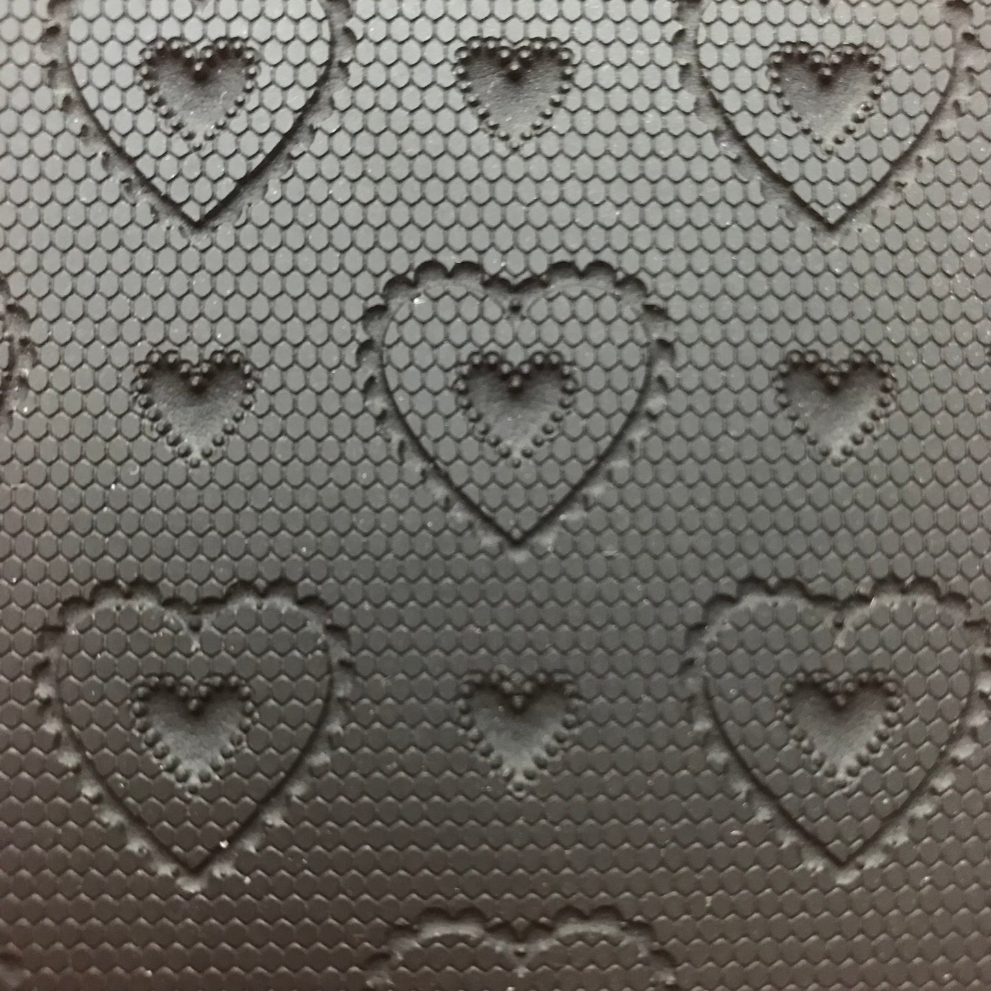 Love  Lace Net Hearts heart Rubber Stamp Texture Sheet Mat for polymer clay metal clay mixed media art