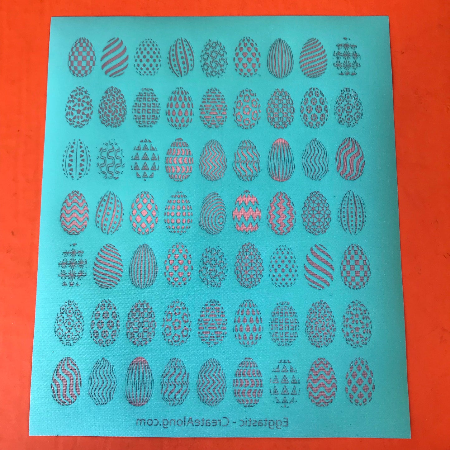 Eggtastic Easter egg hunt Silkscreen Stencil for Polymer Clay, Art Jewelry, Mixed Media