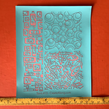 Syn’s #13 Three patterns in one Modern circles ovals Silkscreen For Crafting Polymer Clay + Mixed Media - Create Along 
