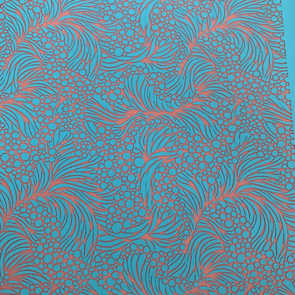 Silkscreen Seaweed and Bubbles Stencil Crafting, Polymer Clay, Art Jewelry, Mixed Media - Create Along 