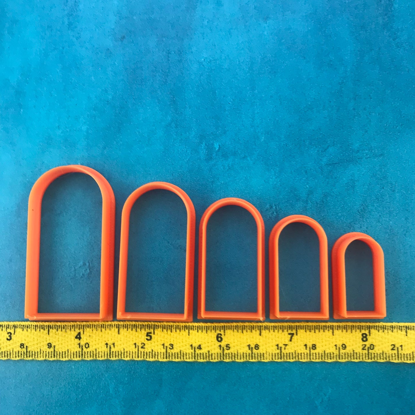 Victorian Arch thin basics polymer clay cutter set of 5 collar drop