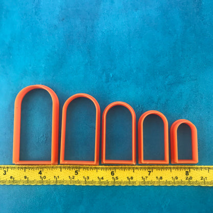 Victorian Arch thin basics polymer clay cutter set of 5 collar drop - Create Along 