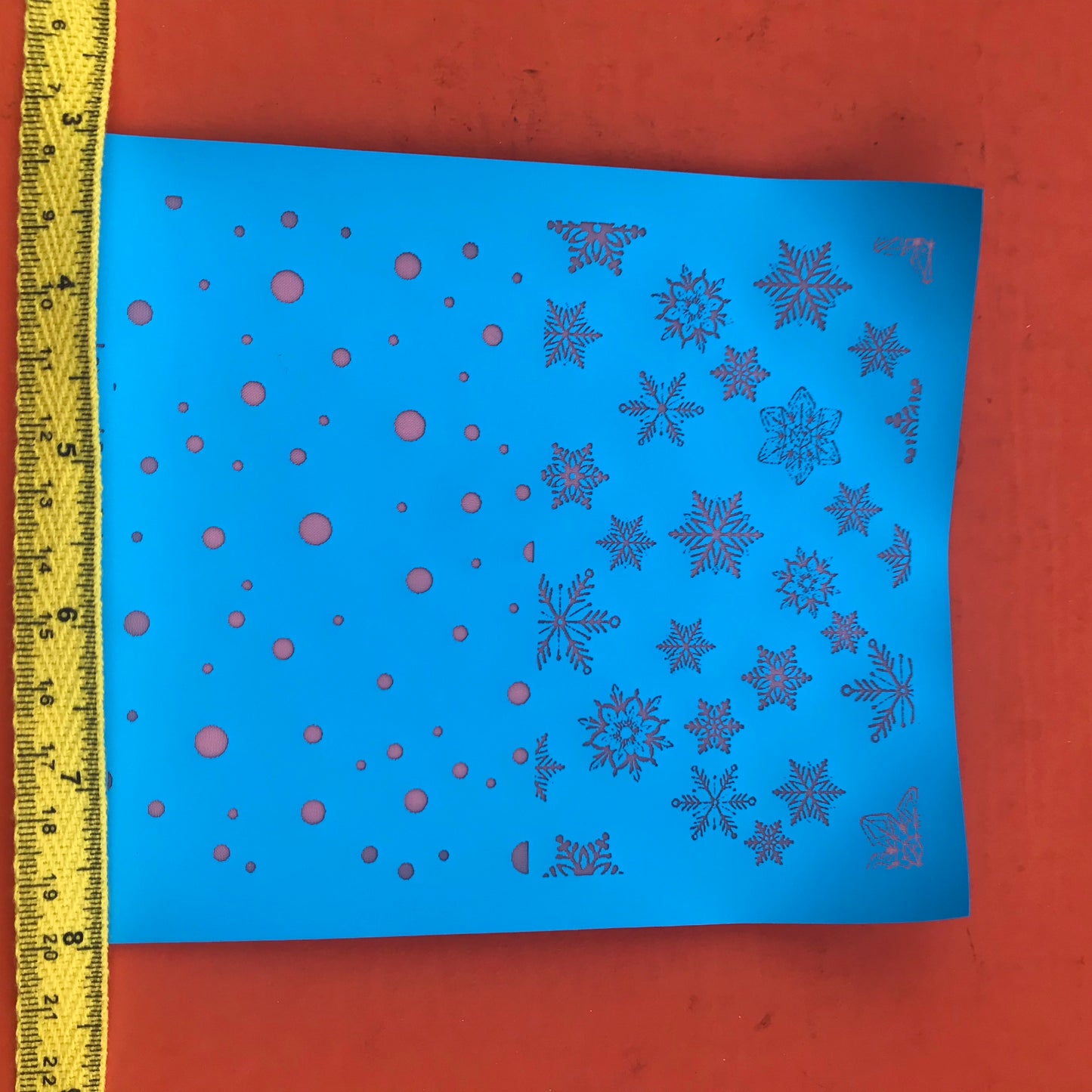 Layered Snowflake Silkscreen Stencil For Polymer Clay